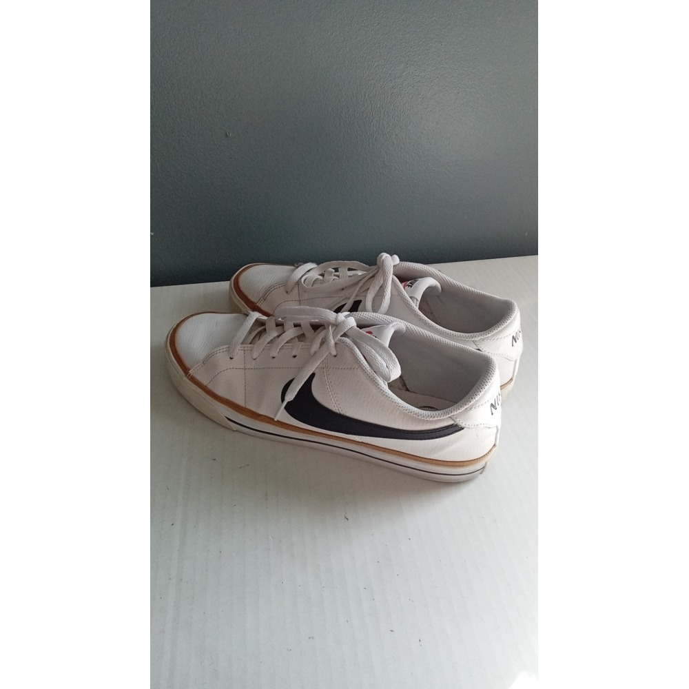 Nike Court Vintage Premium Sneakers Leather Casual Shoes White Black Size - Picture 7 of 7